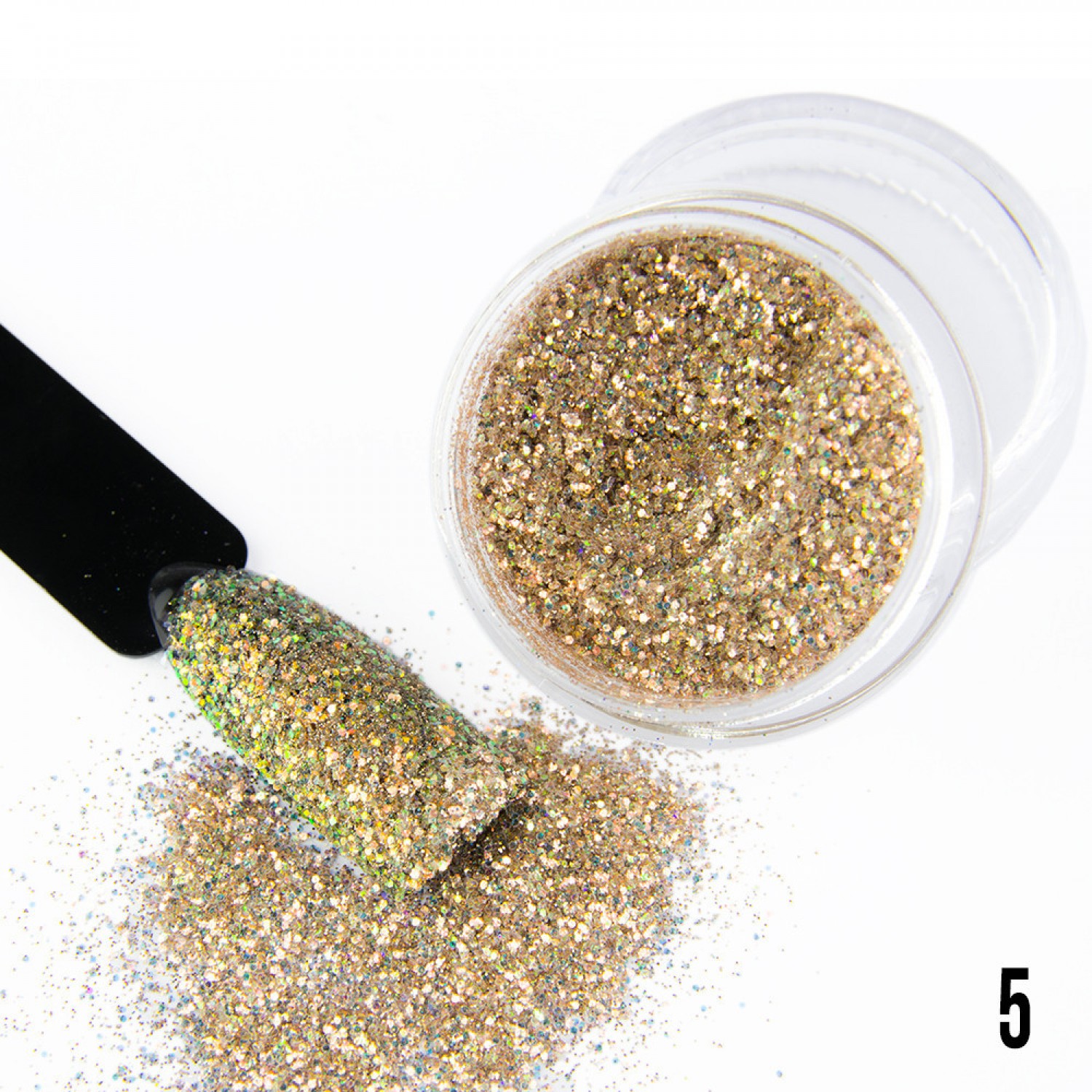 Sclipici fin cu efect holographic- Coliber Effect 05-1g Sclipici