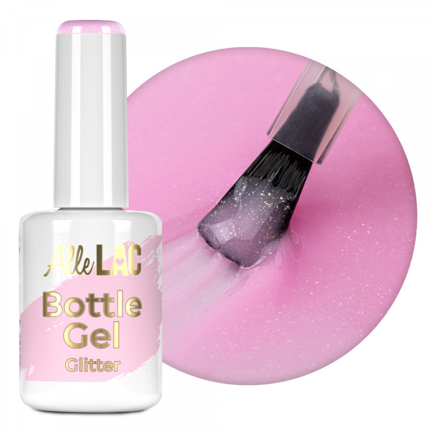 Bottle Gel AlleLac Lily Glimmer 15g Nr.4 Gel Constructie / Cover