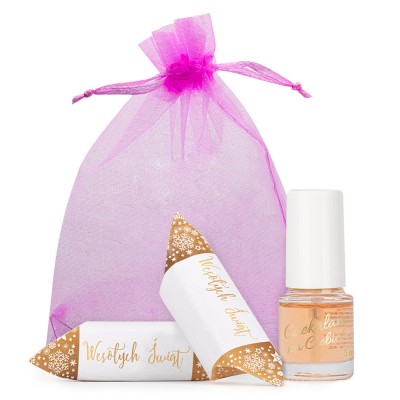 Ulei de cuticule  cu parfum de scortisoara si fudge intr-o punga decorativa, 5 ml