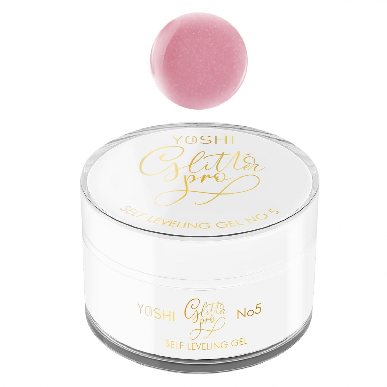 Glitter PRO Gel UV/ LED No 5- 15 ml- YOSHI Gel Constructie / Cover