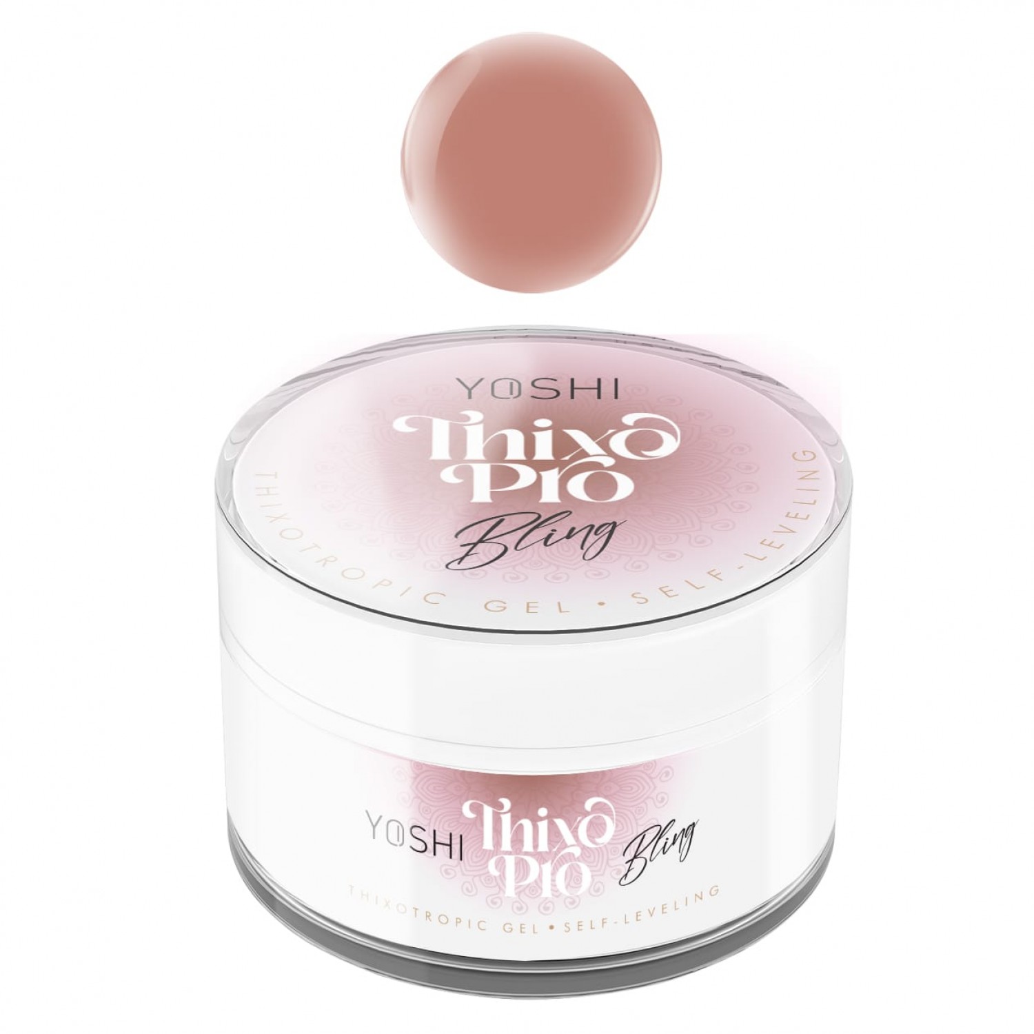 Thixo PRO Gel UV LED Gel autonivelant Bling 50 ml-YOSHI Gel Constructie / Cover