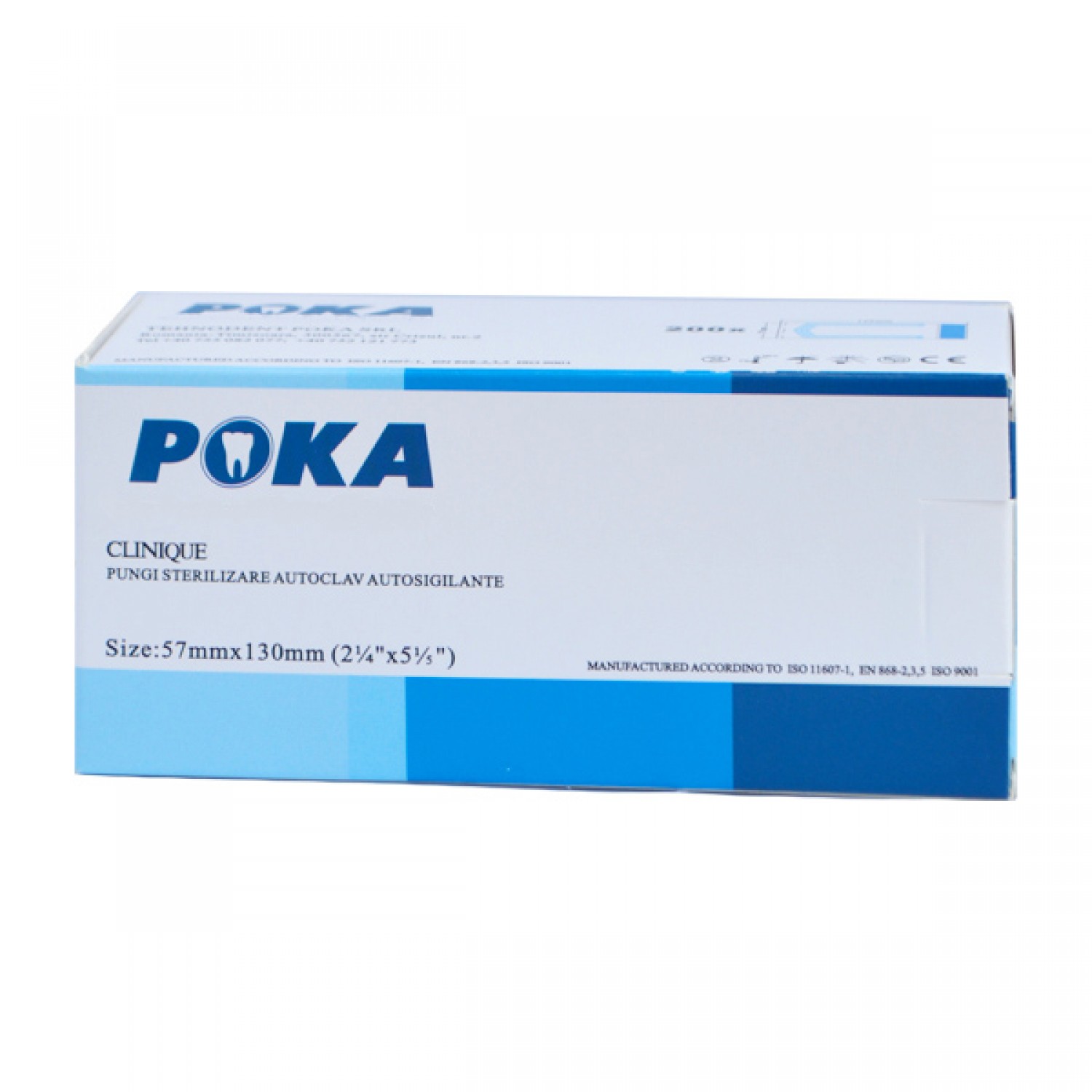 CLINIQUE Pungi sterilizare autoclav autosigilante 57 x 130mm-200buc/cutie Pungi Sterilizare