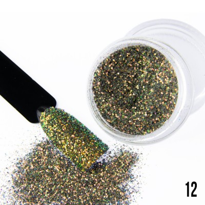 Sclipici fin cu efect holographic- Coliber Effect 12-1g