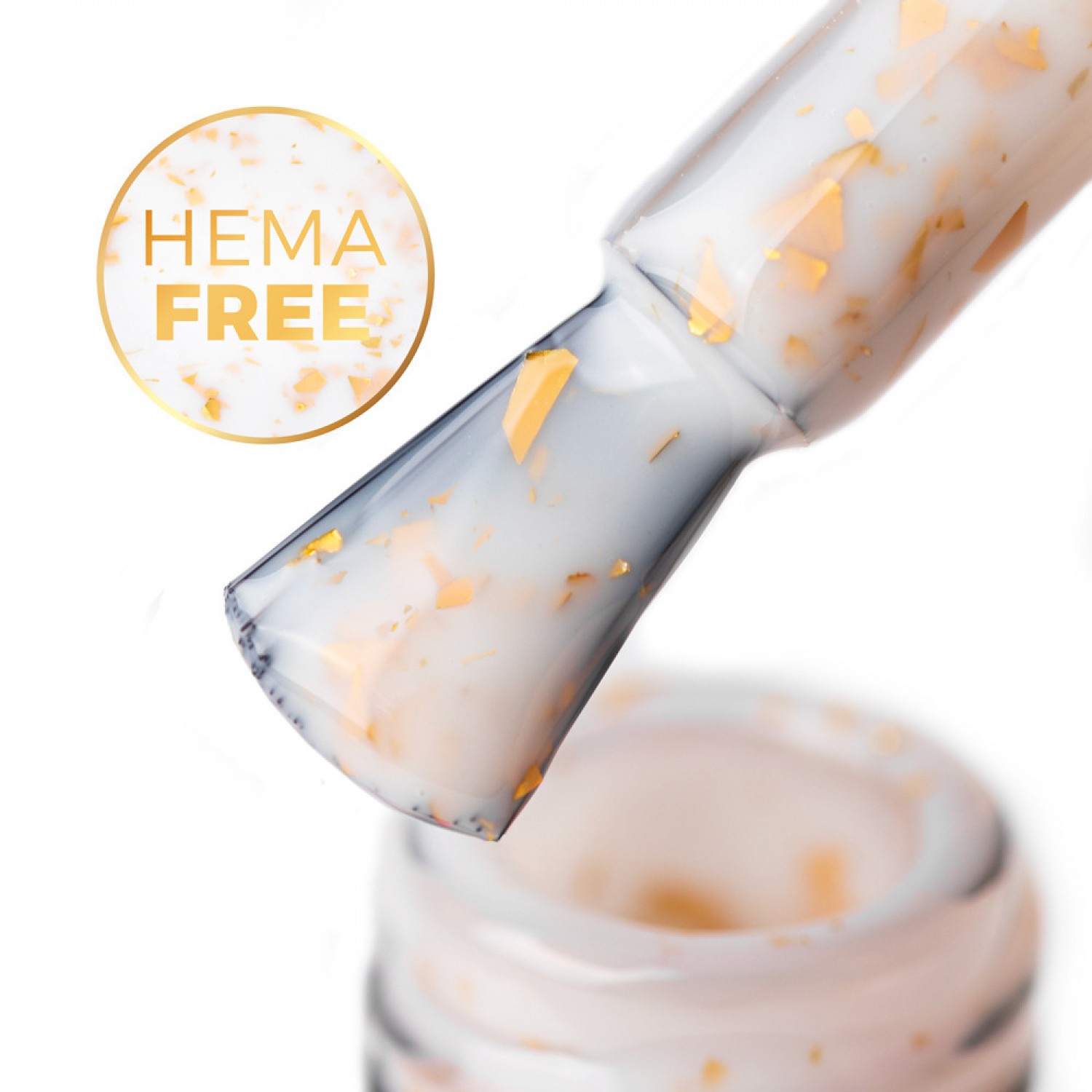 Flakes Rubber Base MollyLac Hema Free - Milk&Gold- 10 g Rubber & Base