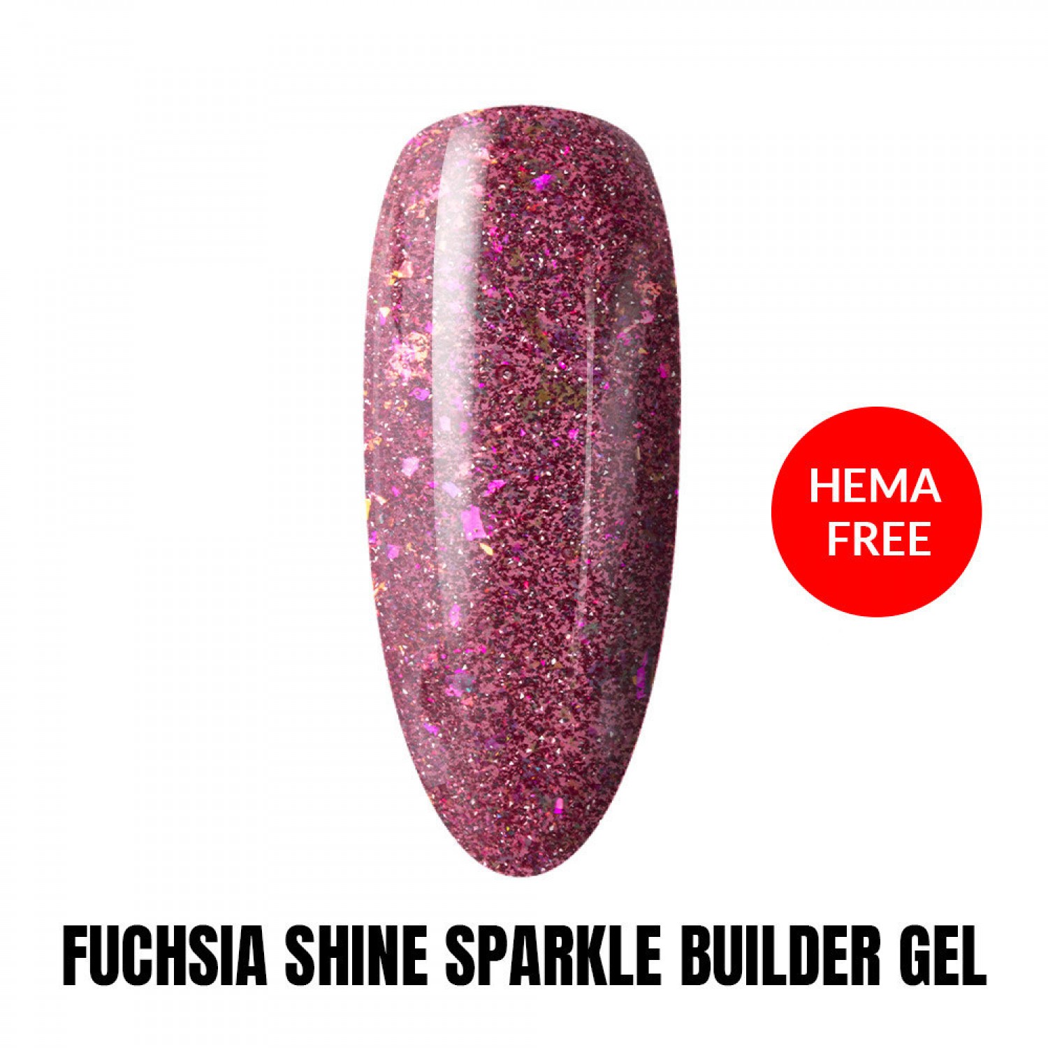 Builder Gel  MollyLac Hema Free Shine on you Fuchsia Shine-15g Gel Constructie / Cover