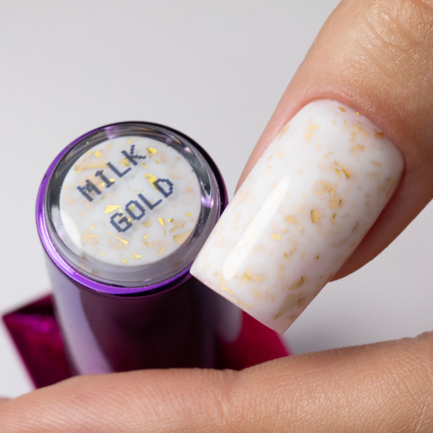 Flakes Rubber Base MollyLac Hema Free - Milk&Gold- 10 g Rubber & Base
