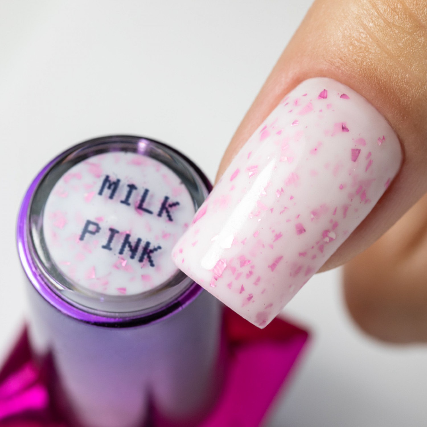 Flakes Rubber Base MollyLac Hema Free - Milk&Pink Rubber & Base