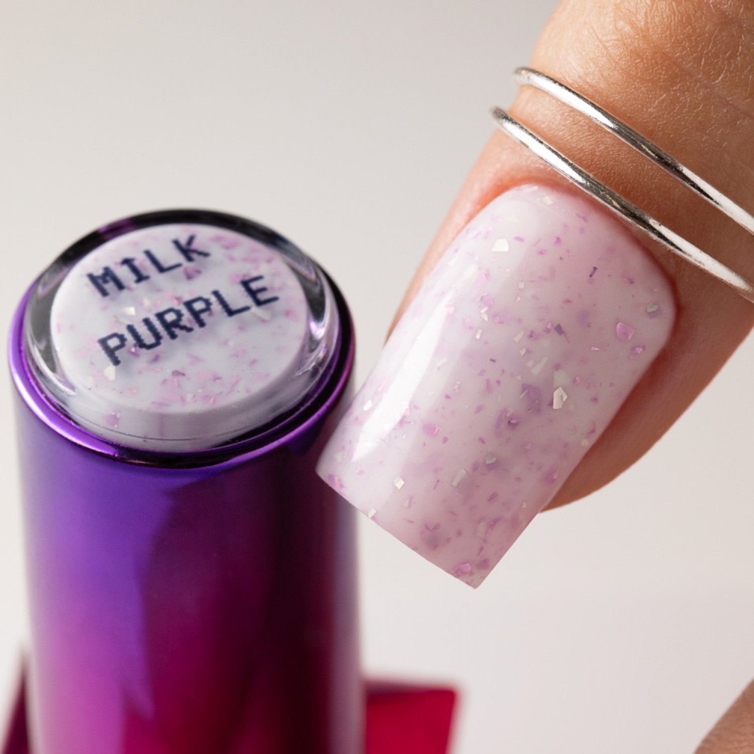 Flakes Rubber Base MollyLac Hema Free - Milk&Purple-10 g Rubber & Base