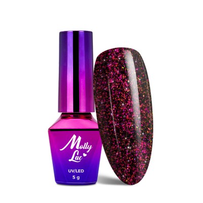 Top coat fara degresare MollyLac Mixy Fuchsia- 5 g