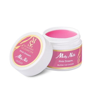 Builder gel Molly Nails Milky Dreams  Pink Dream  by Monika Szlósarczyk HEMA Free- 15 g