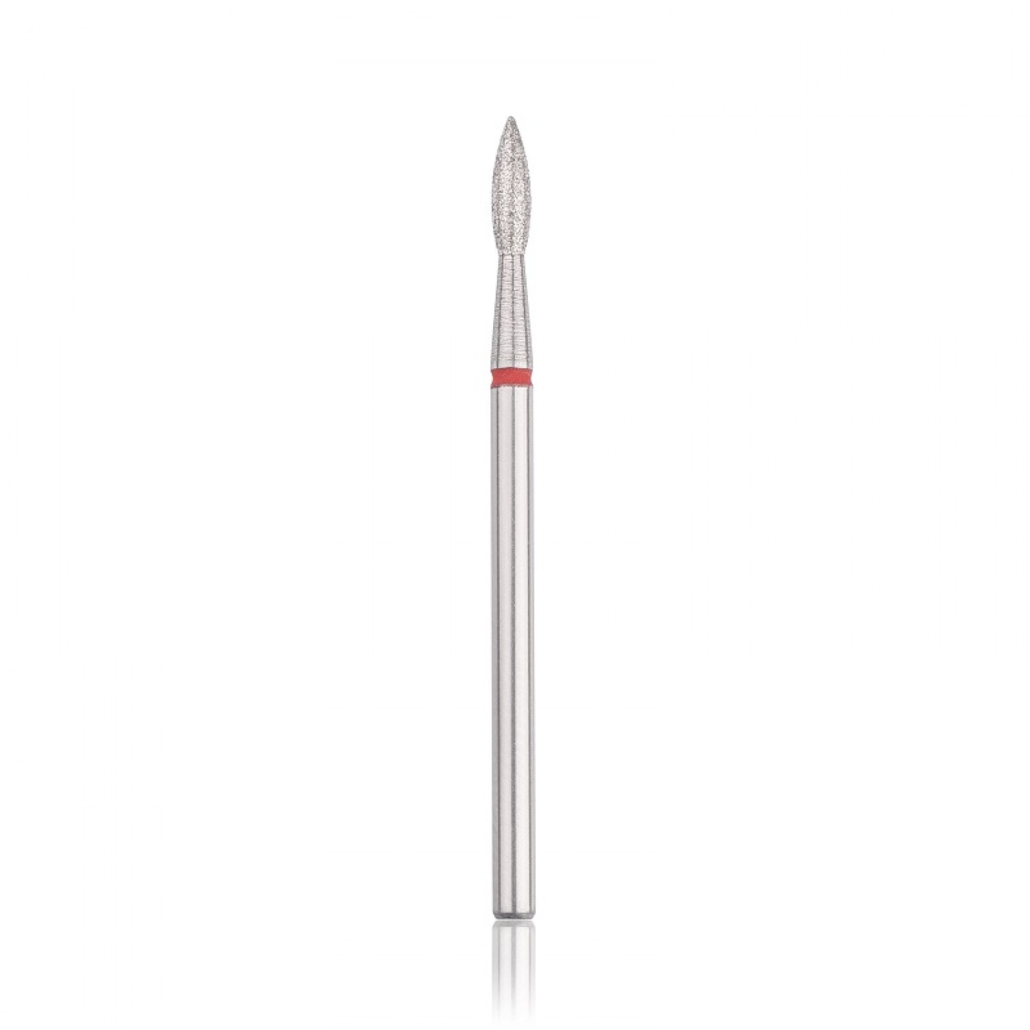 Capăt freza Diamant HEAD flacăra ascutita, roșu, L- 10,0 mm, Ø2,3 mm Capete de Freza