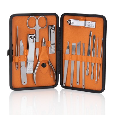 Set de 15 accesorii cosmetice pentru manichiura, pedichiura si tratamente faciale 