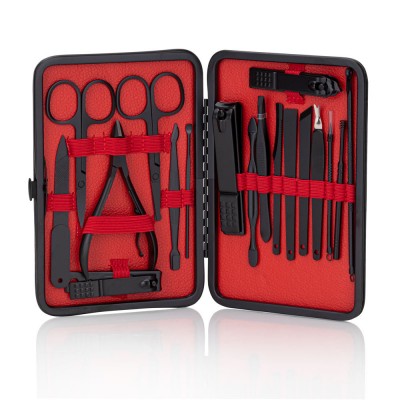 Set de 18 accesorii cosmetice pentru manichiura, pedichiura si tratamente faciale 